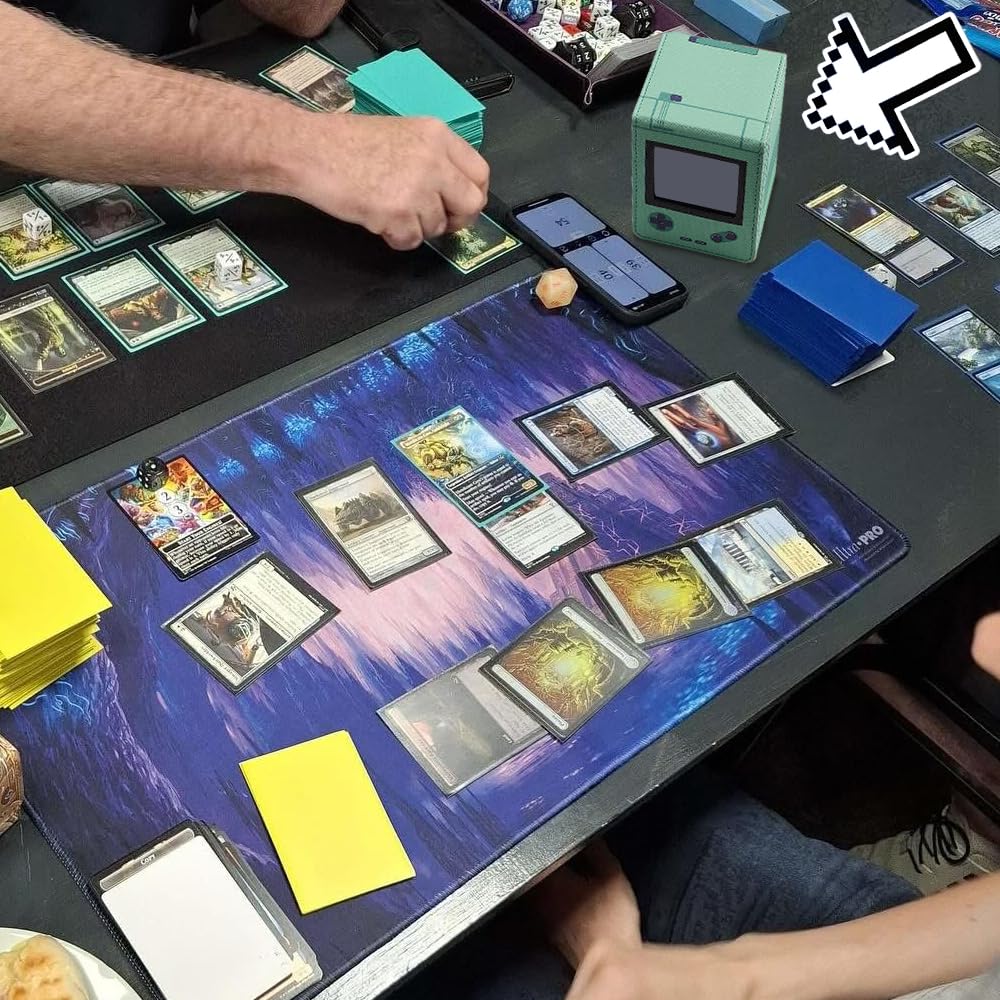 Venssu MTG Deck Box con display frontale Commander (bianco)