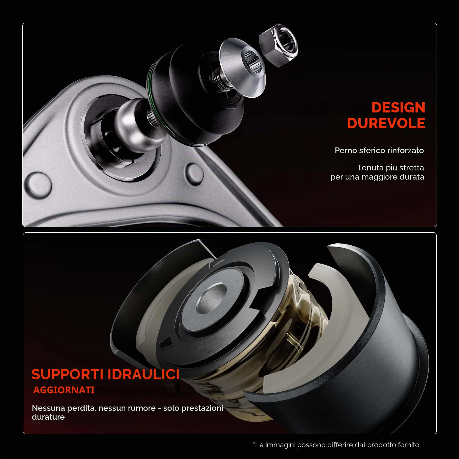 Frankberg Set di 10 bracci di controllo anteriori sinistro e destro | 8K0407505A; Compatibile con: A4 Avant 8K5, A4 Allroad 8 km, A5 Sportback 8TA, A5 8T3, Q5 8RB, A4 8K2, A5 Cabriolet 8F7