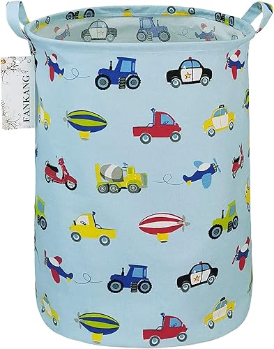 Miniatura 1 de FANKANG - Canasto plegable para almacenamiento con revestimiento de polietileno impermeable, tamaño grande cesto de lona para cuarto del bebé,