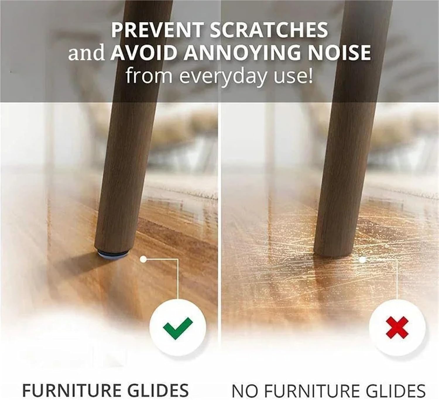 Furniture Sliders 40PCS Furniture Glides with Screws Furniture Sliders Pads Table Chair Leg Mat Floor Protector for Heavy Furniture(40pcs 30mm)