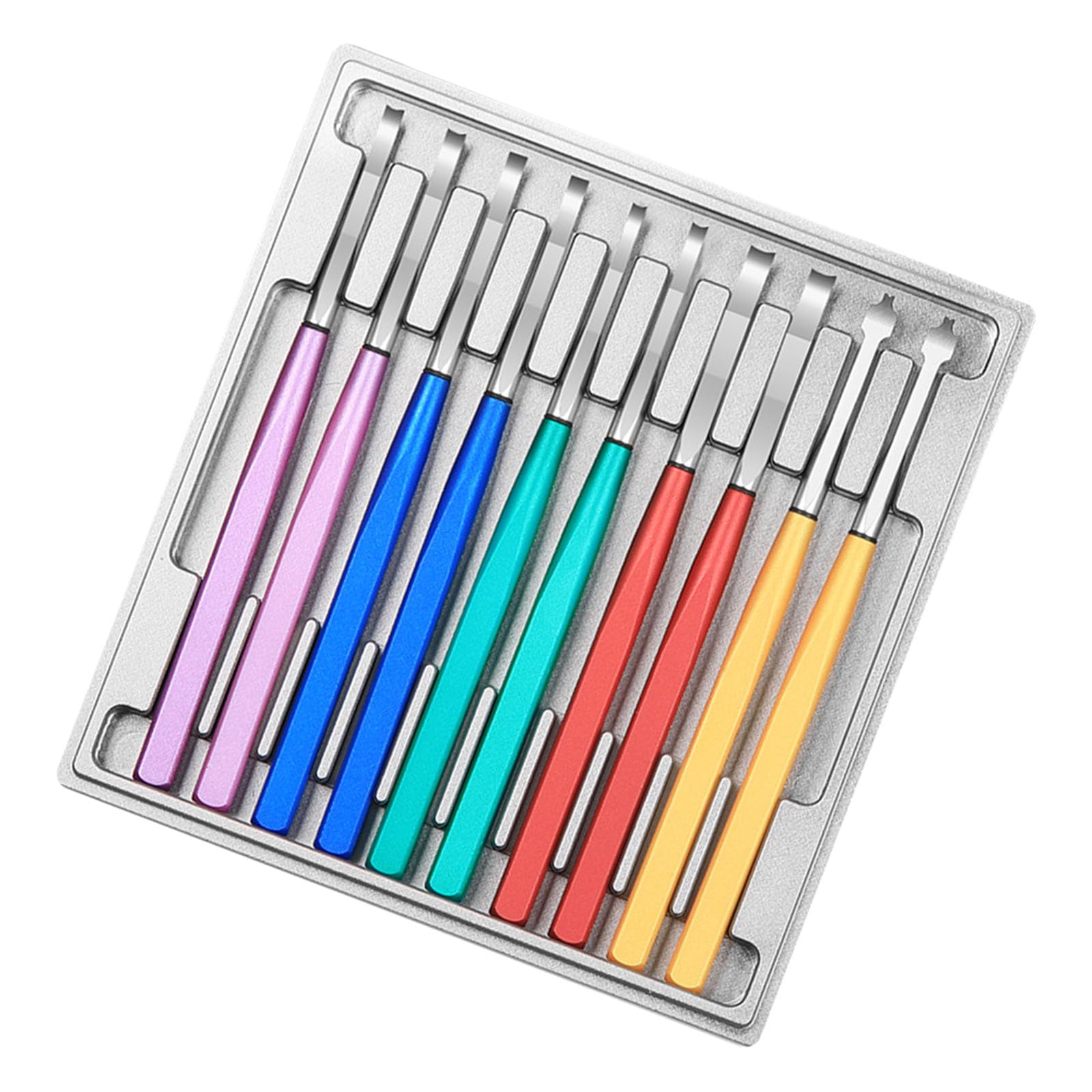 Duty Uhren Reparatur Werkzeug Set, 10 Anti Biege Legierungsheber mit bruchsicherem Acrylgehäuse, geeignet für den professionellen Einsatz, professionelles Uhren Reparatur Set