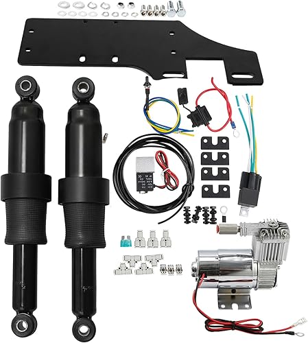 Vista 14 de TCT-MT - Kit de suspensión trasero Aire Rider + tanque de aire para Harley Touring 1994-2021 Road King FLHR Street Electra Glide FLHX FLHT Ultra Kit