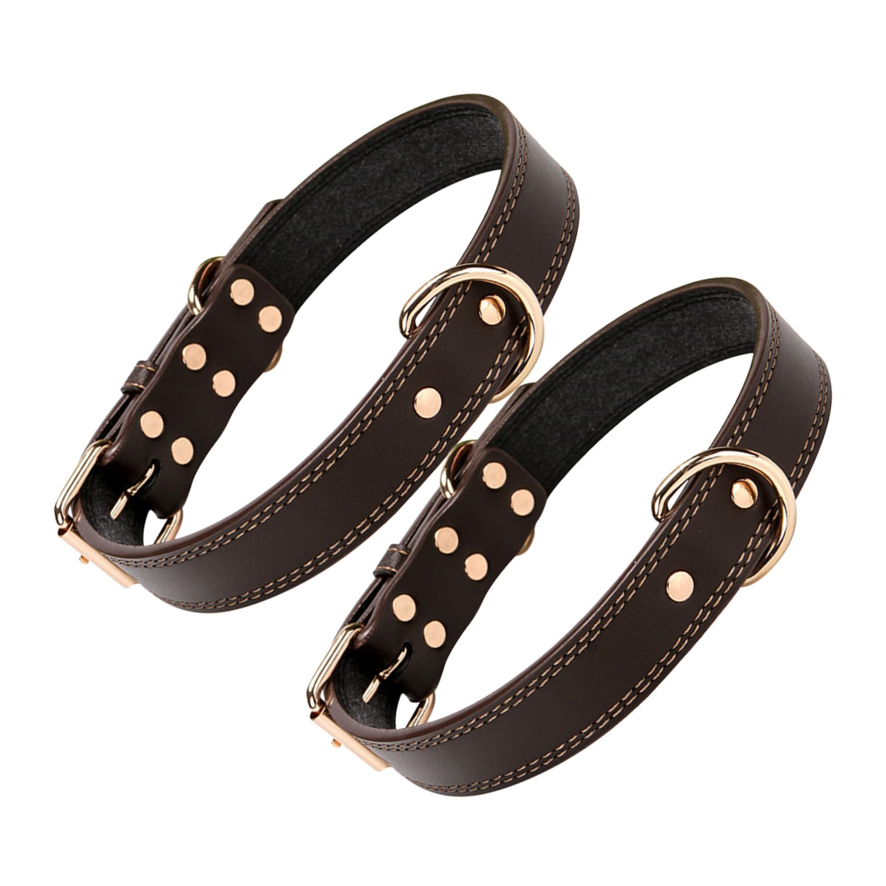 Collier cuir pour chien aux finitions soignées et rivets décoratifs durables Toddmomy