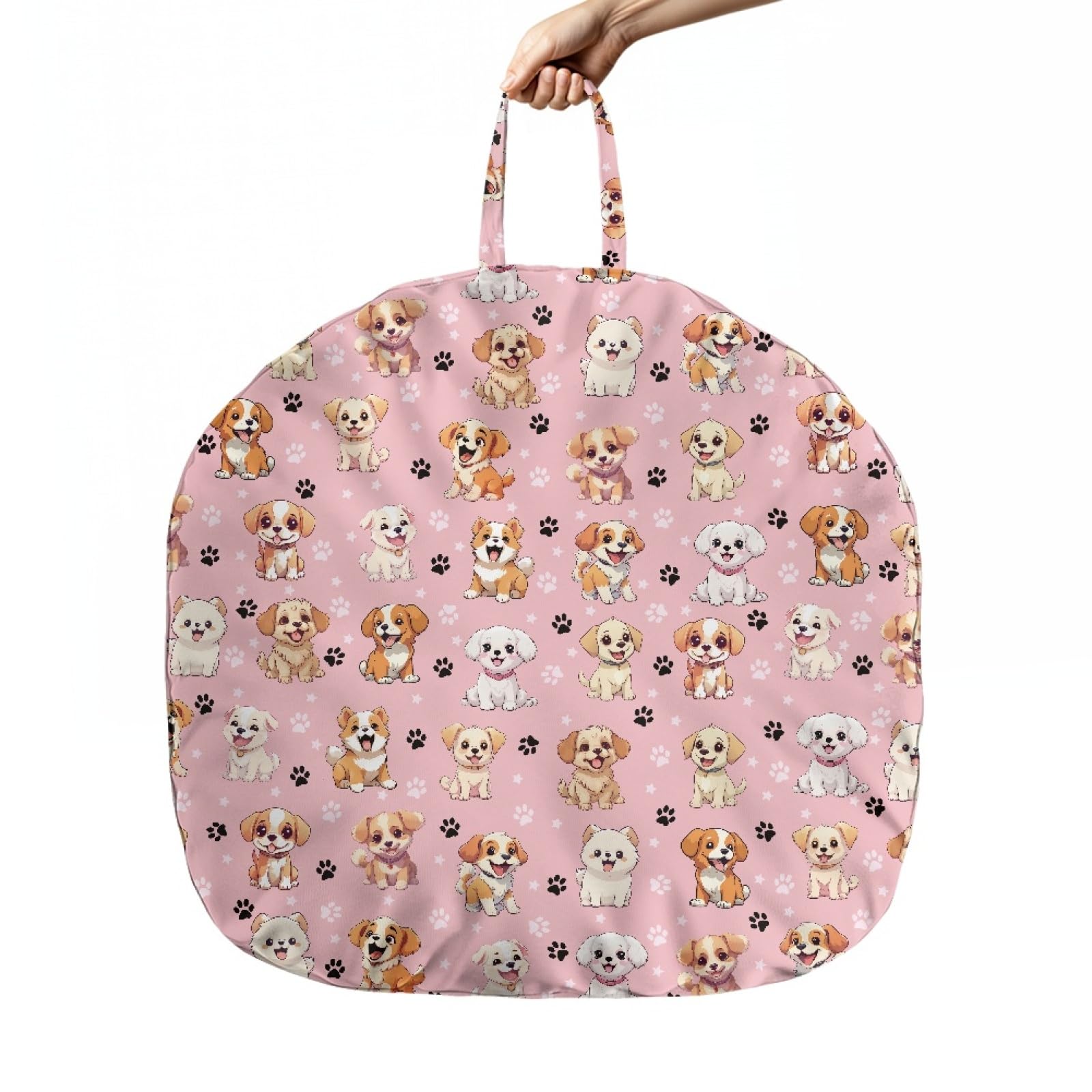 NETILGEN Pink Puppy Dog Baby Lounger Cover,Lounger Removable Slipcover for Newborn,Sleeping Soft Baby Nest,Soft Cotton Slipcover for Newborn Lounger,Breathable Snugly Fit Baby Infant Lounger