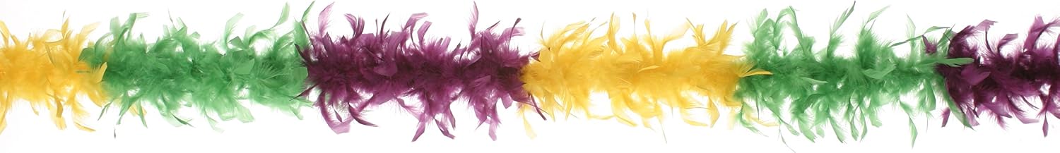 ZUCKER – Light Weight Boa – Mardis Gras Accessory – Colorful Feather Boa for Holidays, Celebrations, Cosplay, Photo Shoots and More Chandelle Feather Boa – 4-4.5” Diameter – Sectional Colors