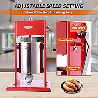 Vista 23 de Hakka 15 Pound Sausage Stuffer 2 Speed Stainless Steel Vertical Sausage Maker by HAKKA BROTHER