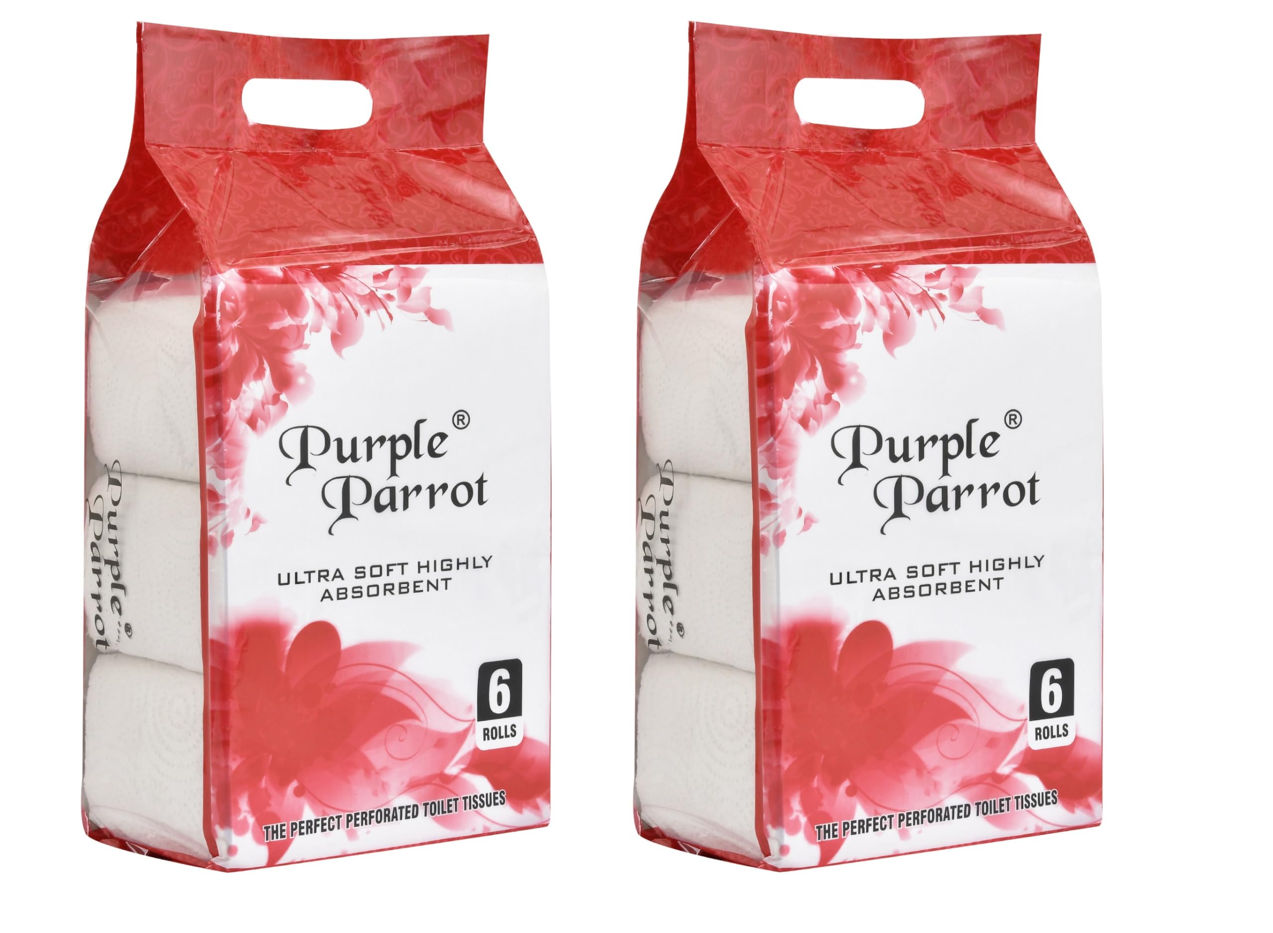 Purple Parrot Toilet Paper Roll | Pack of 6x2 | 2 Ply | Each Roll 235 Sheet l (B0D2R67C7B) Amazon Price History, Amazon Price Tracker
