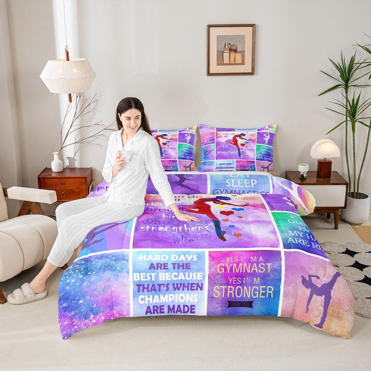 Pink Bowknot Kids Comforter Set Twin Size,Cherry Bow Tie Tale Princess Castle Bedding Set,Girls Women Room Decor,Geometric Plaids Grid Down Comforter,Aesthetics Unique Duvet Insert,1 Pillowcase