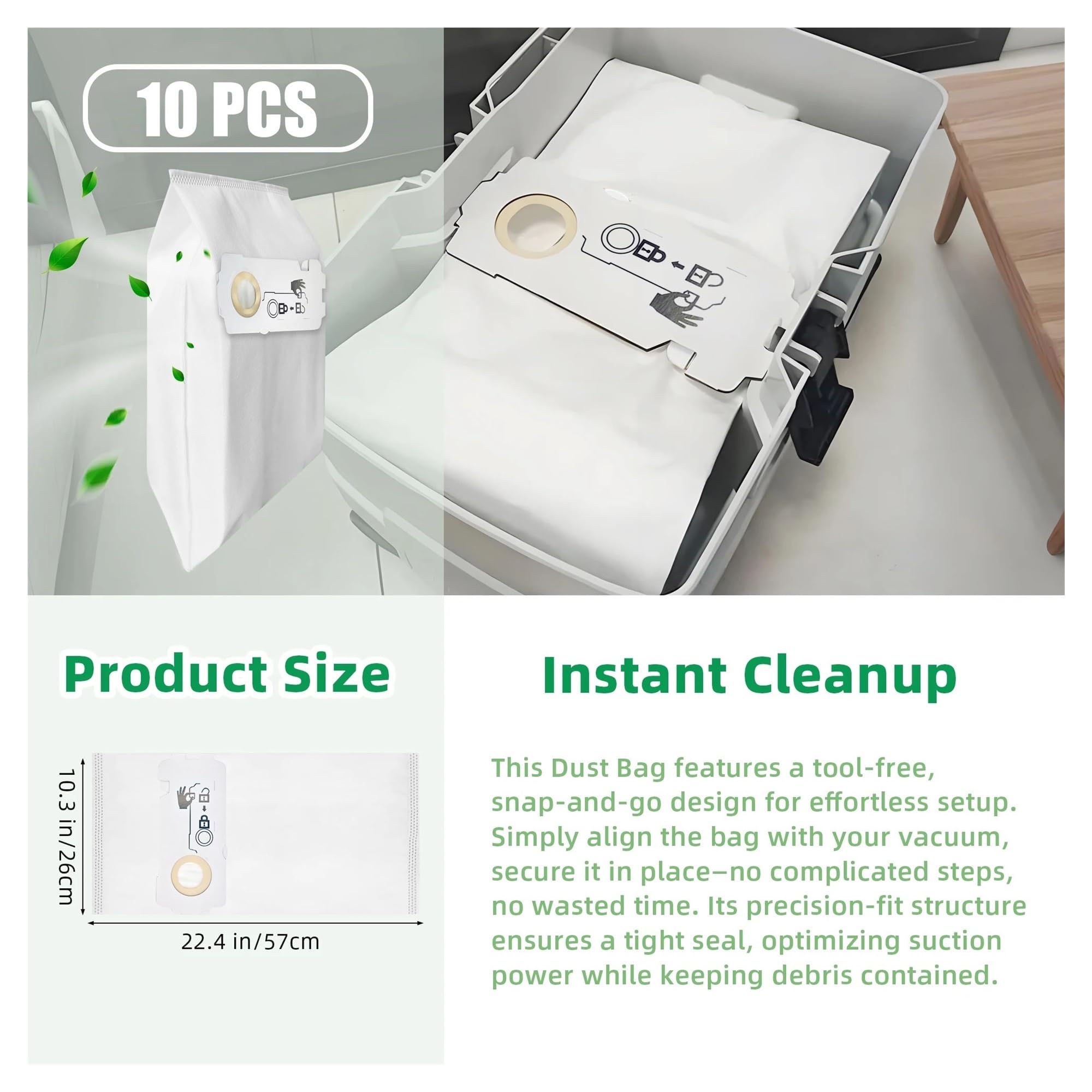 10 Packungen 204308 CT-Staubsaugerbeutel, Kompatibel Mit Festool CT MINI, CT MINI I, CT MIDI Und CT MIDI I, Ersatzteile