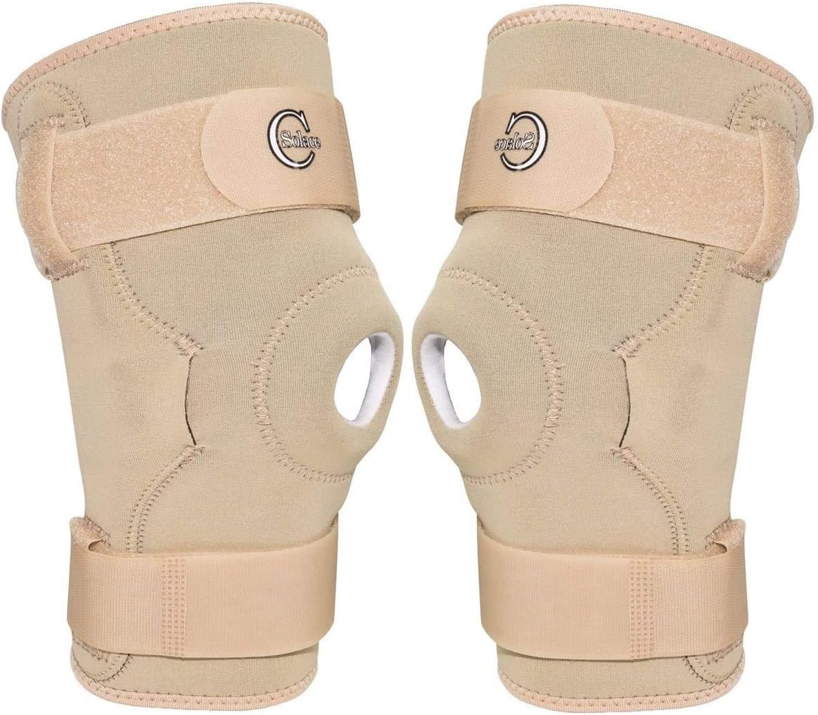 1 Pair Open Patella Stabiliser | Hinged Knee Brace Support Neoprene | For Ligament PCL MCL LCL Pain Arthritic Squat Knees Strains Sprains Instability ACL Meniscus Tear (Medium - 34-38 cm)