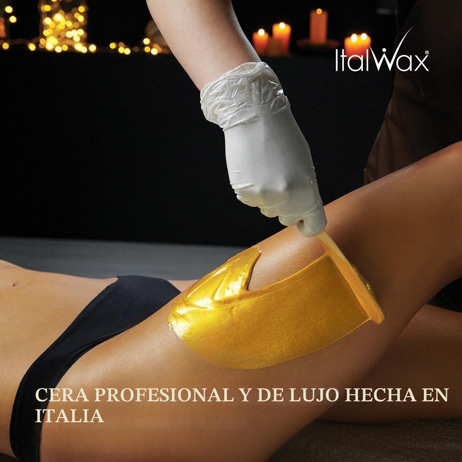 Italwax Luxury Full Body - 1 kg - Cera elástica en perlas para depilaciòn sin bandas - Fórmula sintética ideal para pieles sensibles - Adecuada para la depilación de todas las partes del cuerpo