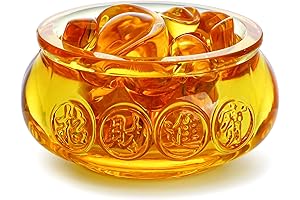 3'' Handmade Crystal Golden Dragon Year Ingot Money Bank Figurine Collectible Decor