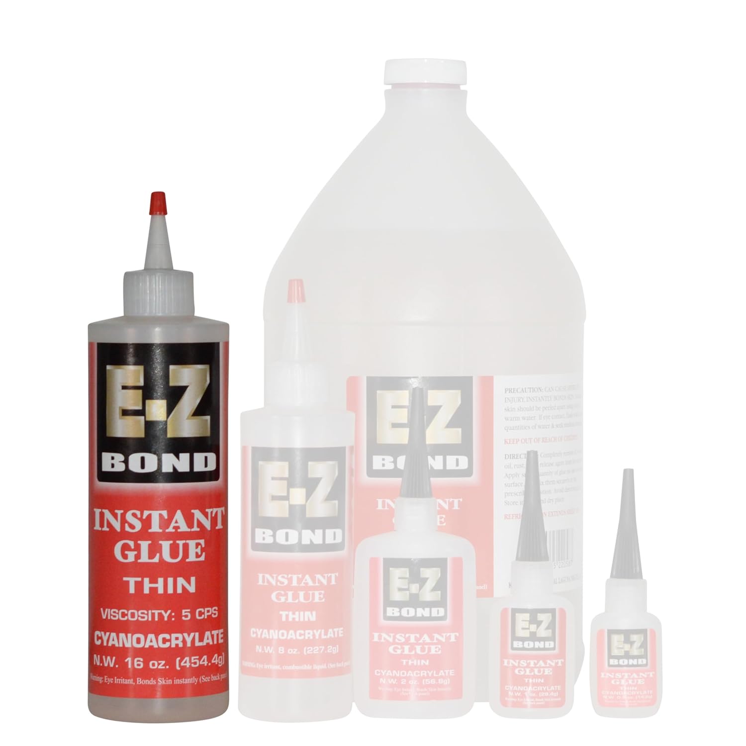 Professional Grade Instant Glue, Thin Premium Cyanoacrylate, 5 CPS (16 oz)