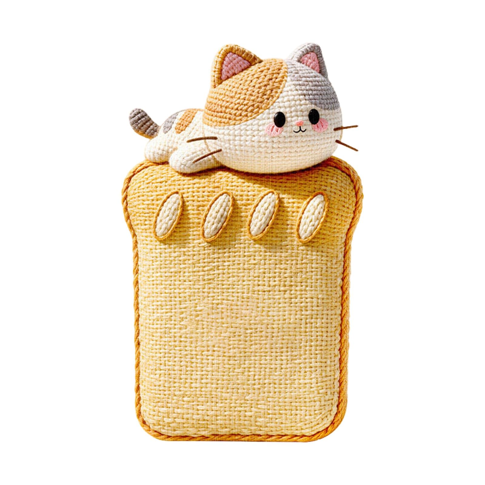 5D Cartoon Cat Climbing Mat Scratchers Adhesive Cat Scratch Wall Furniture Protector Scratching Mat Reusable Easy to Install for Indoor Cats (B)