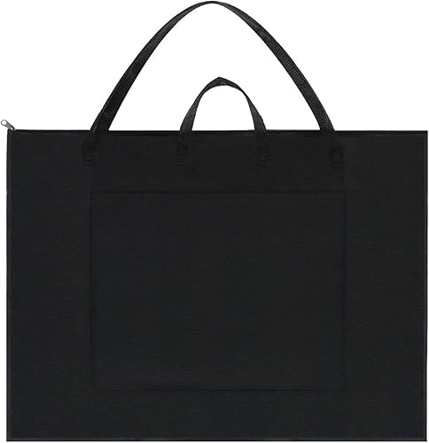 BUSOHA - Bolsa grande de portafolio de arte con hombro de nailon, 24 x 36 pulgadas, ligera, impermeable, para guardar carteles, carpeta de