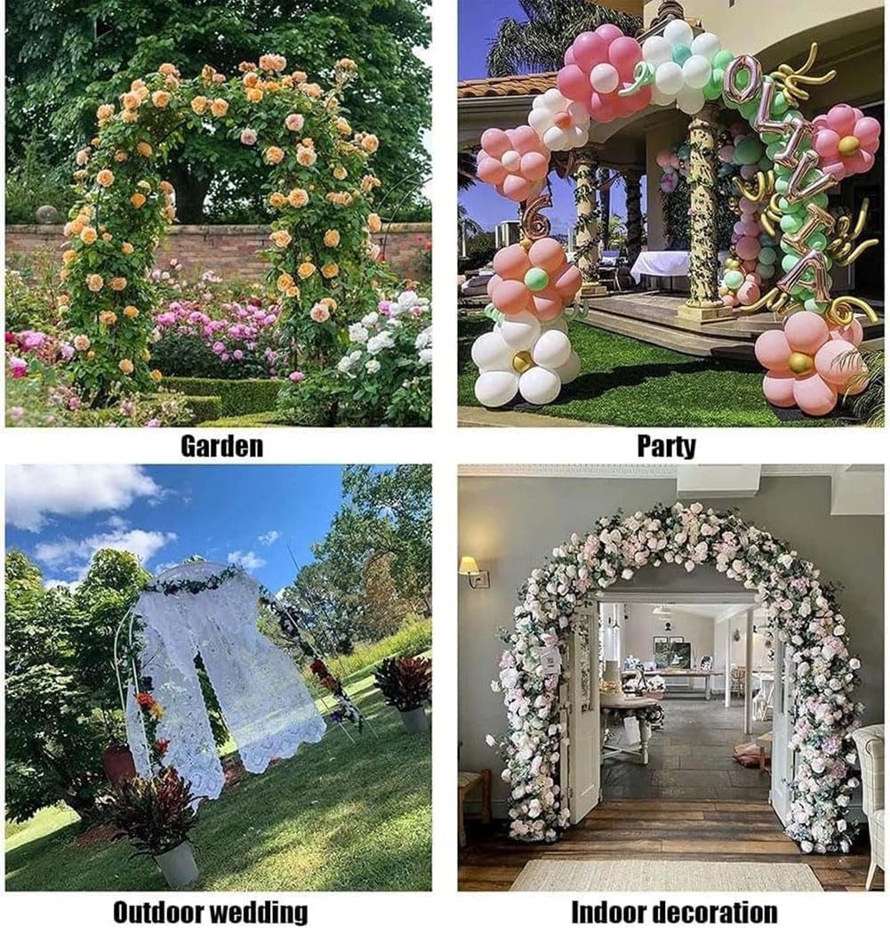 Bardzo szeroki łuk ogrodowy 300, 350 cm wysokości, pergola, krata, do roślin pnących, róż i winogron, stylowa czarno-zielona altana na wesela, szer. 2,4 m x wys. 2,2 m