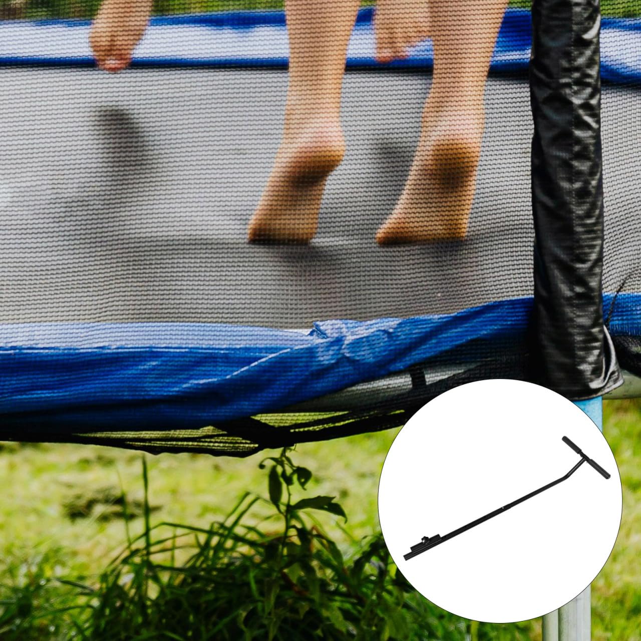 BESPORTBLE Mini Fitness Trampolin Haltestange Aus Edelstahl Einfache Montage Einhand-griffstange Für Junge Mädchen Und Erwachsene Stabile Halterung Für Sicheres Springen Und Training Indoor u