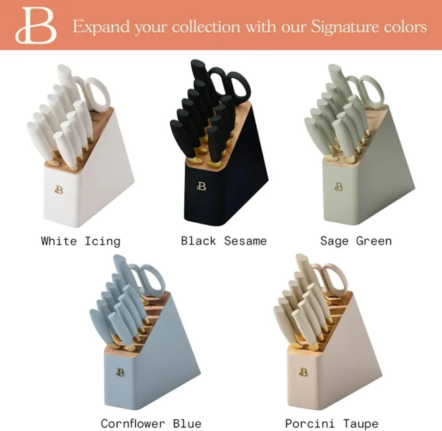 12-Piece Kitchen Knife Block Set with Stainless Steel Blades and Soft Grip Handles for Everyday Food Prep (Black)