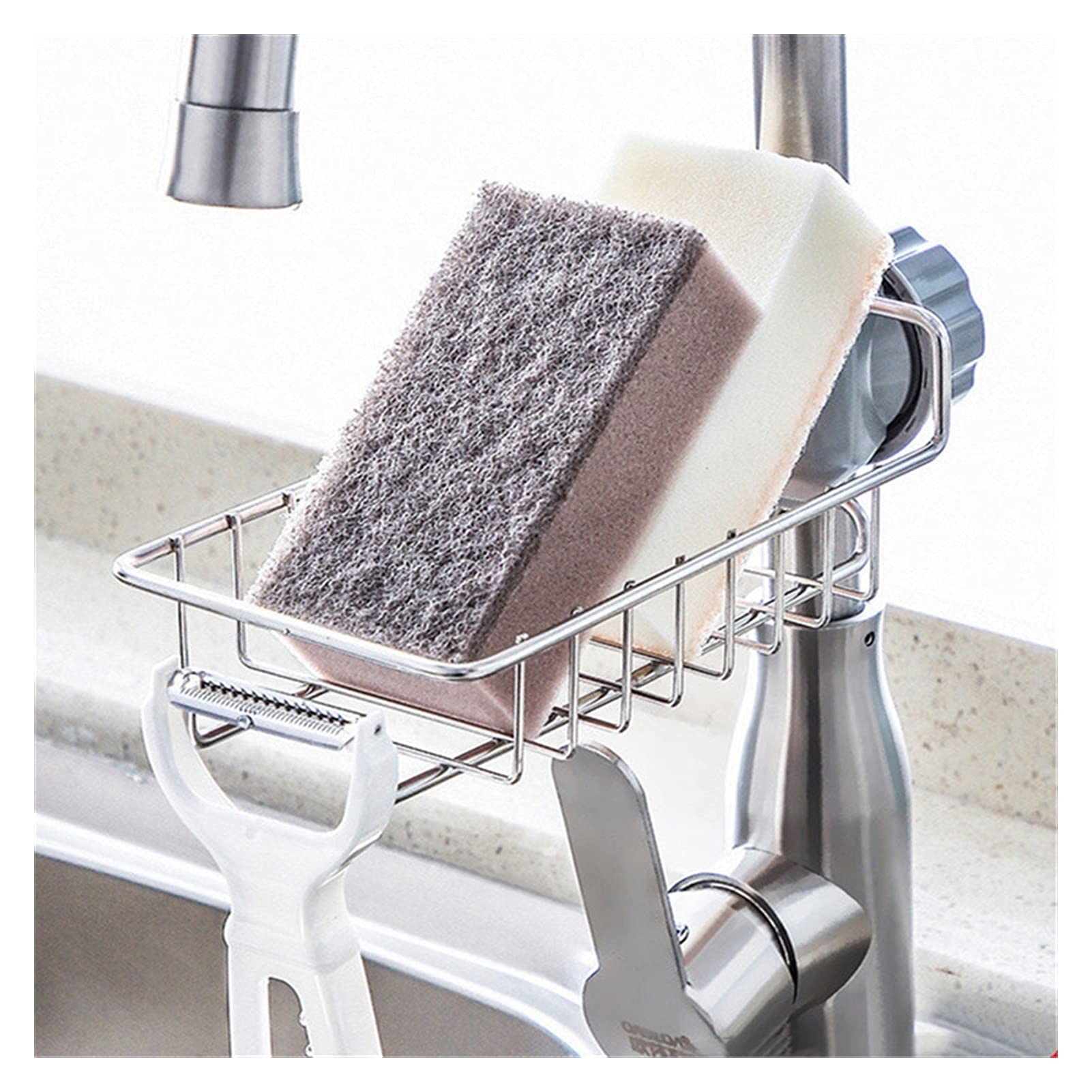 Escurridores Cesta de drenaje Fregadero ajustable Estructura de drenaje Esponja Almacenamiento de grifo Grifo Soporte Jabón Desagüe Estante Canasta Cocina Accesorios de baño Cesta de Drenaje