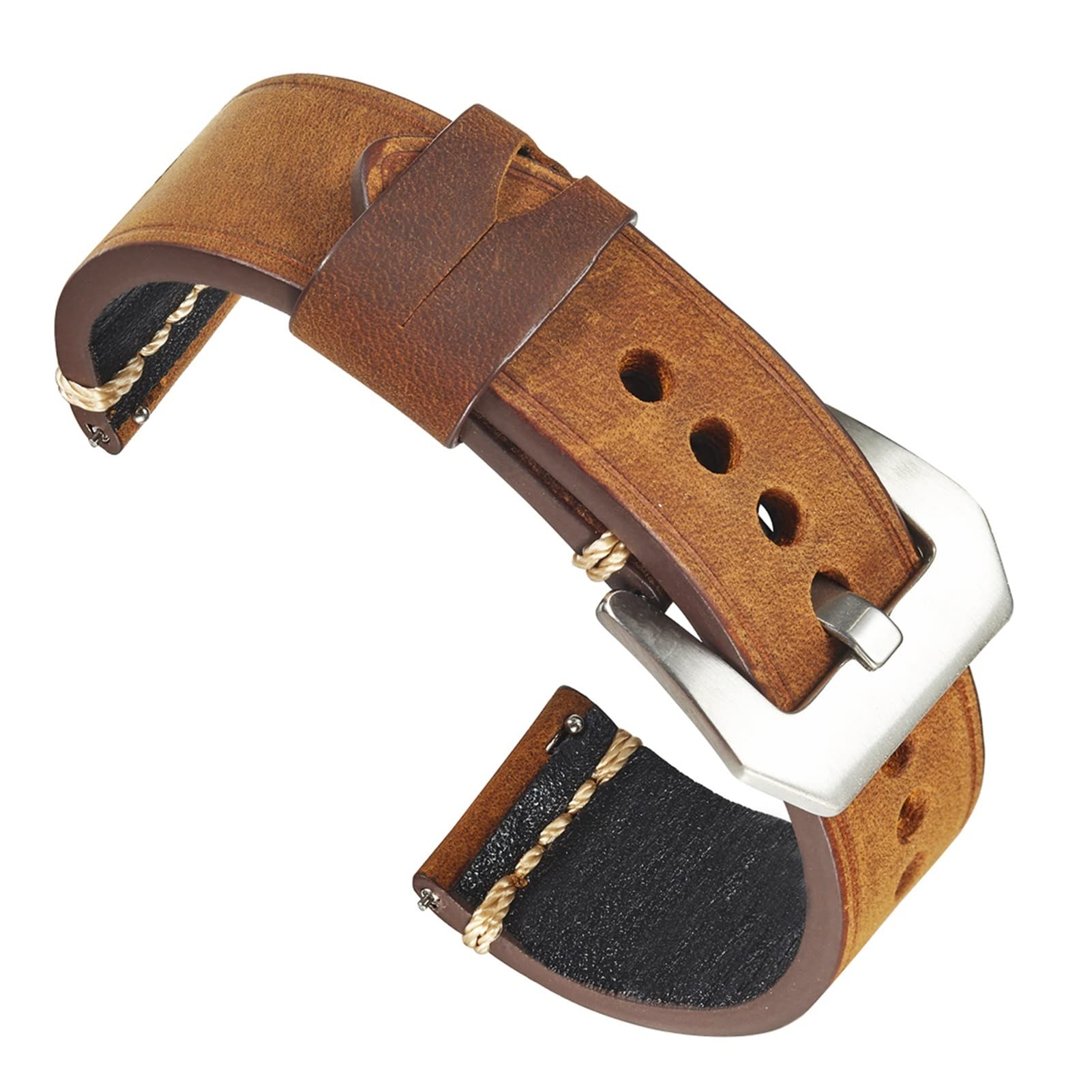 Herren-Uhrenarmband aus Leder, 22 mm, 24 mm, Vintage-Rindsleder-Uhrenarmband, Uhrenzubehör, langlebig