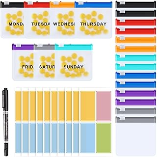 MARFOREVER 25 Pcs Pill Pouch Weekly Reusable Translucent Pill Bags Travel Medicine Organizer Small Pill Container Storage with Slide Lock 14 Pcs Plastic Medicine Bags 10 Sheets Labels and A Marker