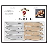 Vista 4 de Jim Beam Steak Knife Set (4 Pack), JB0165, 10", Brown