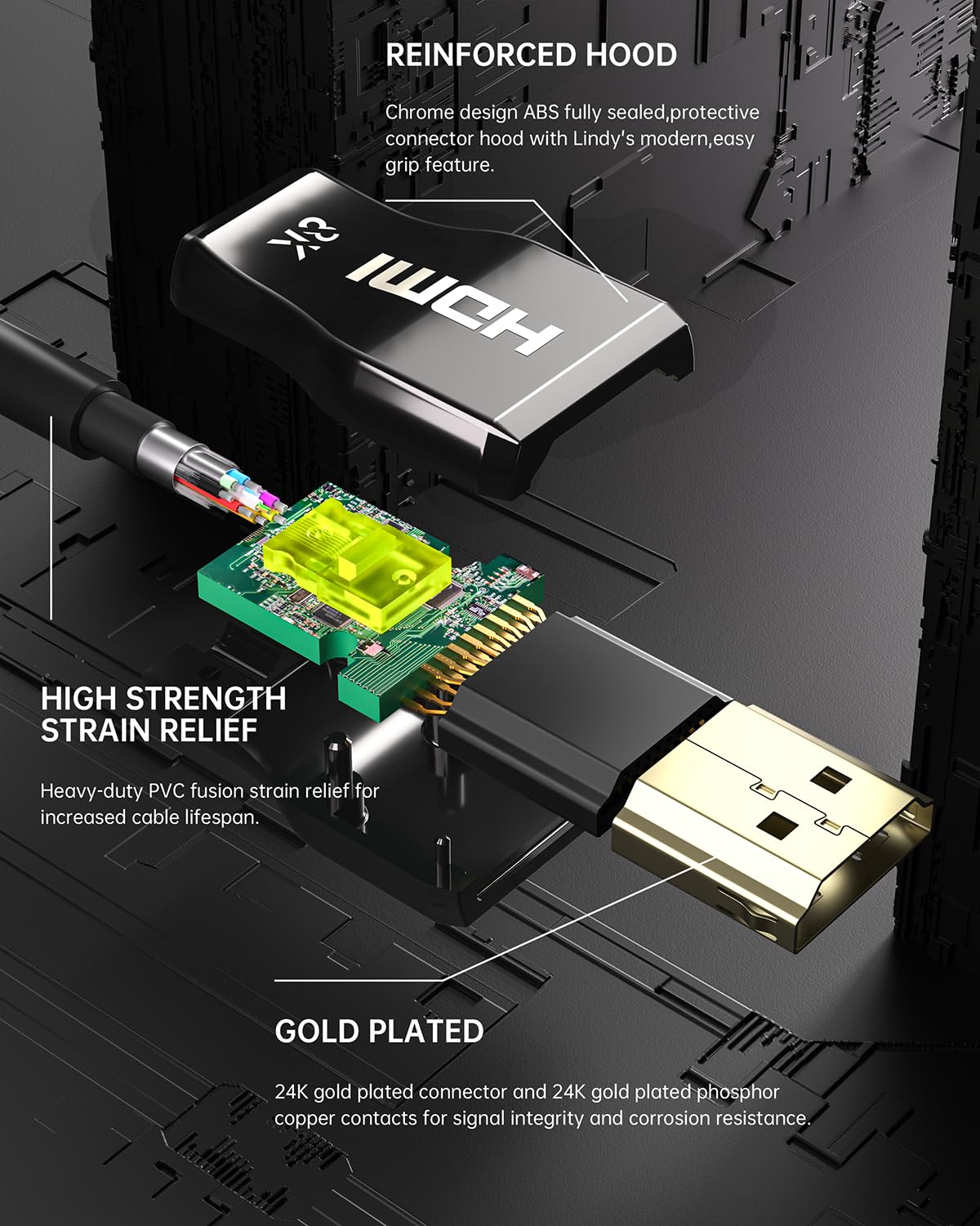 8K Fiber Optic HDMI Cable CL3 Rated(33ft),48Gbps Long HDMI 2.1 Cable[8K@60Hz,4K@120Hz] with Lock Connector,Compatible with TVs,Displays,Desktop,Laptops,Projectors,Gaming Consoles