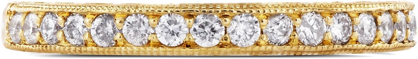 Kobelli Round Diamond Antique Style Band 1/3 CTW in 14k Yellow Gold