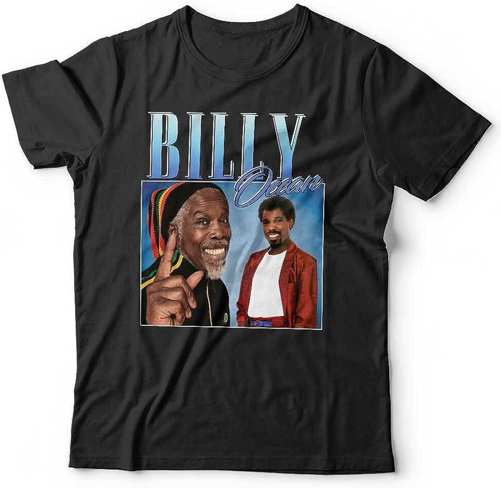 Jinyihouse Men's Black Billy Ocean Appreciation Tshirt Unisex Homage Throwback Stag Hen Do Funny Xl