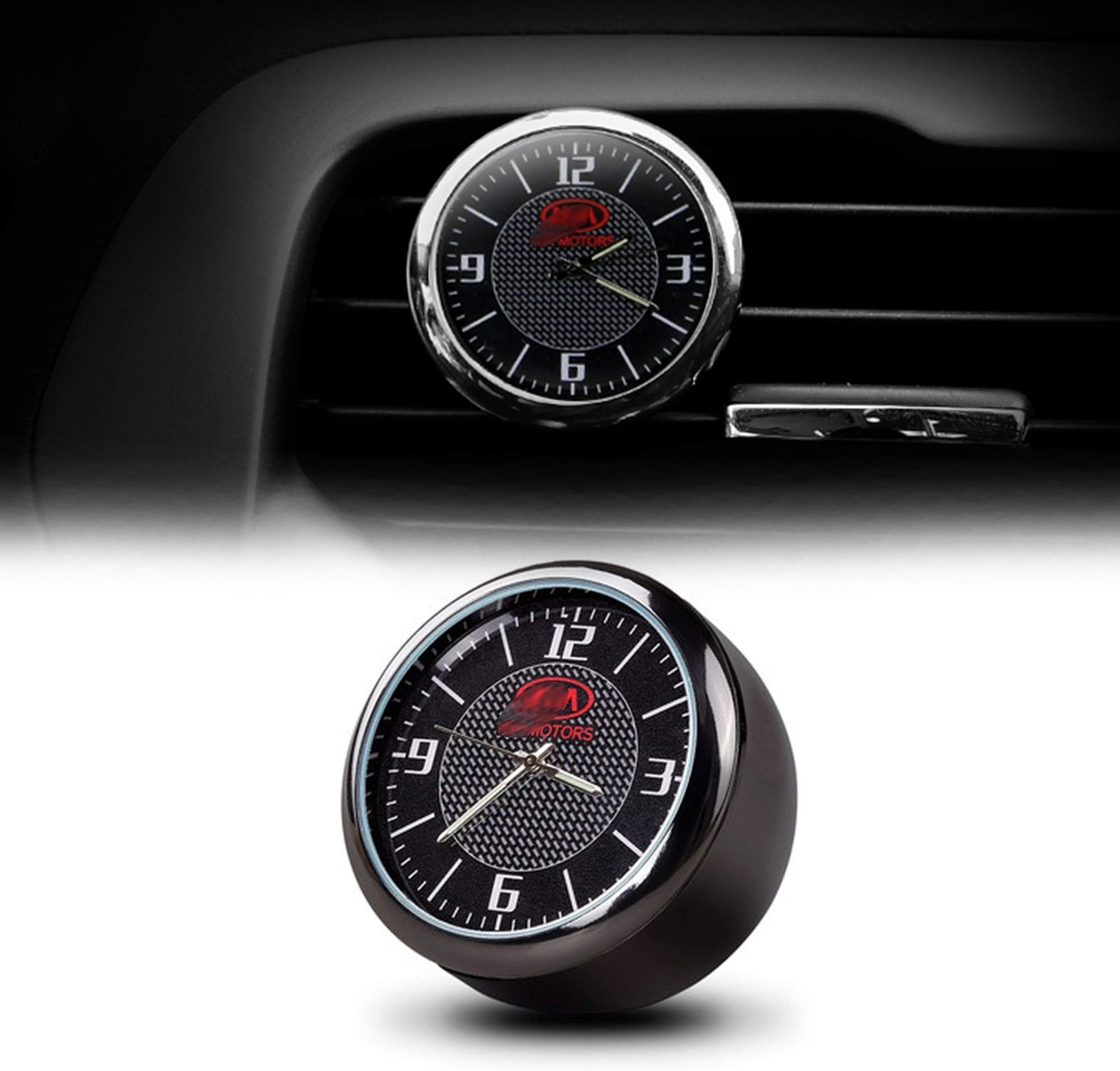 COSMOSS Car Dashboard Analog Quartz Round Clock Compatible for Kia