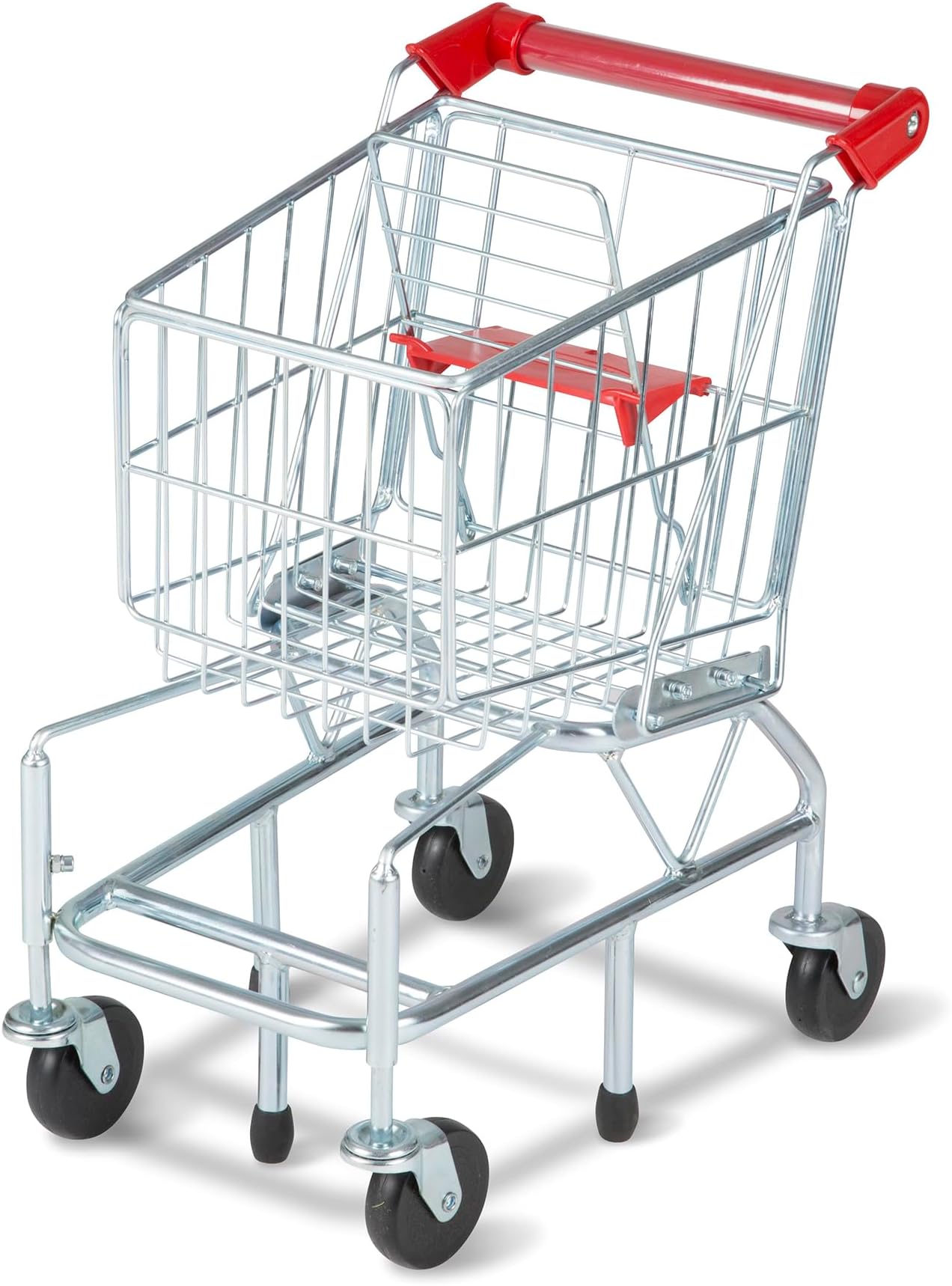 Melissa & Doug Mini Supermarket Shopping Trolley, Shopping trolley kids, Toy storage, Play kitchen, Kitchen toys, Pretend play toy, Role play set, 3+, Gift for boy or girl