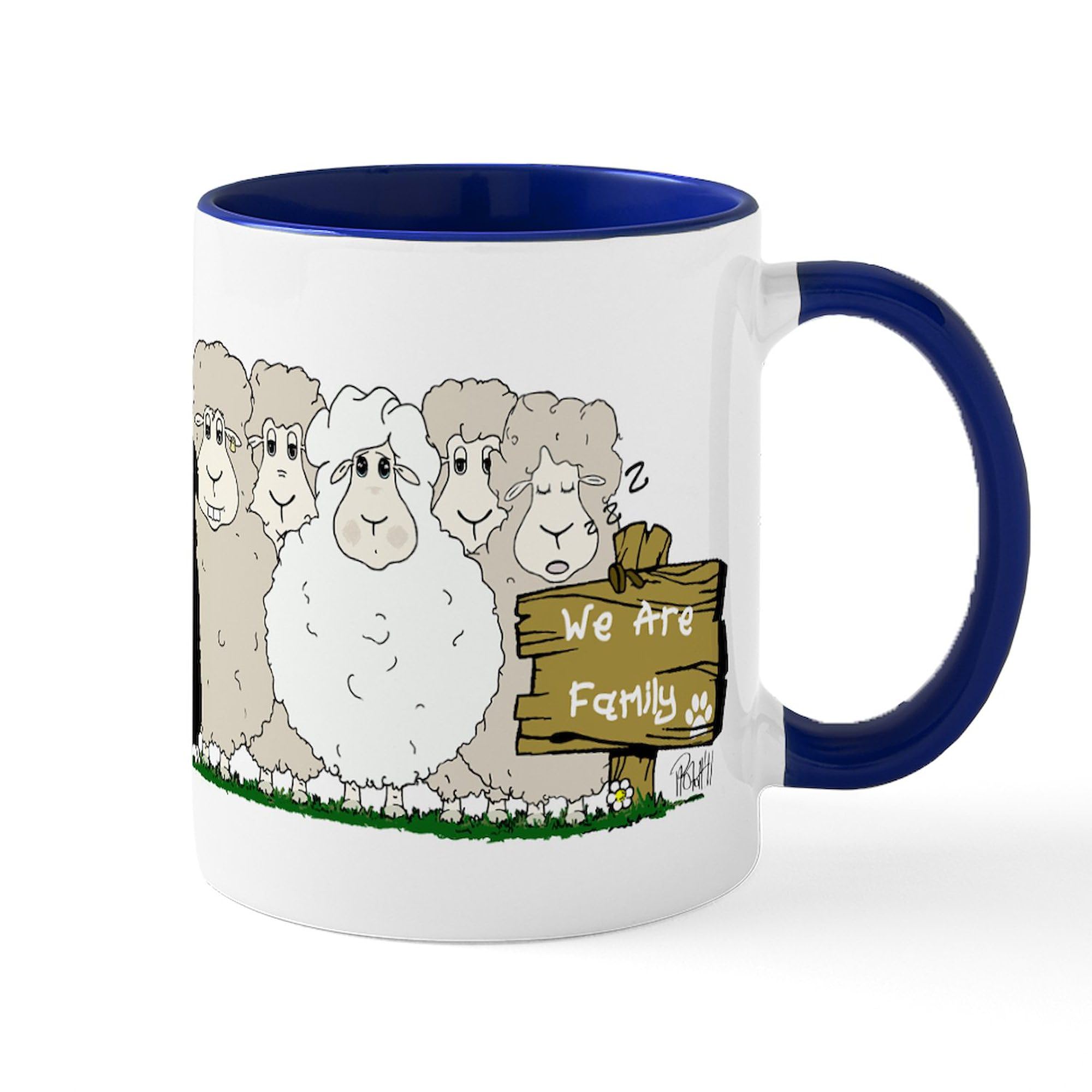 CafePress Sheep Design Ceramic Coffee Mug - 11 Oz, Dishwasher & Microwave Safe, Printed In USA