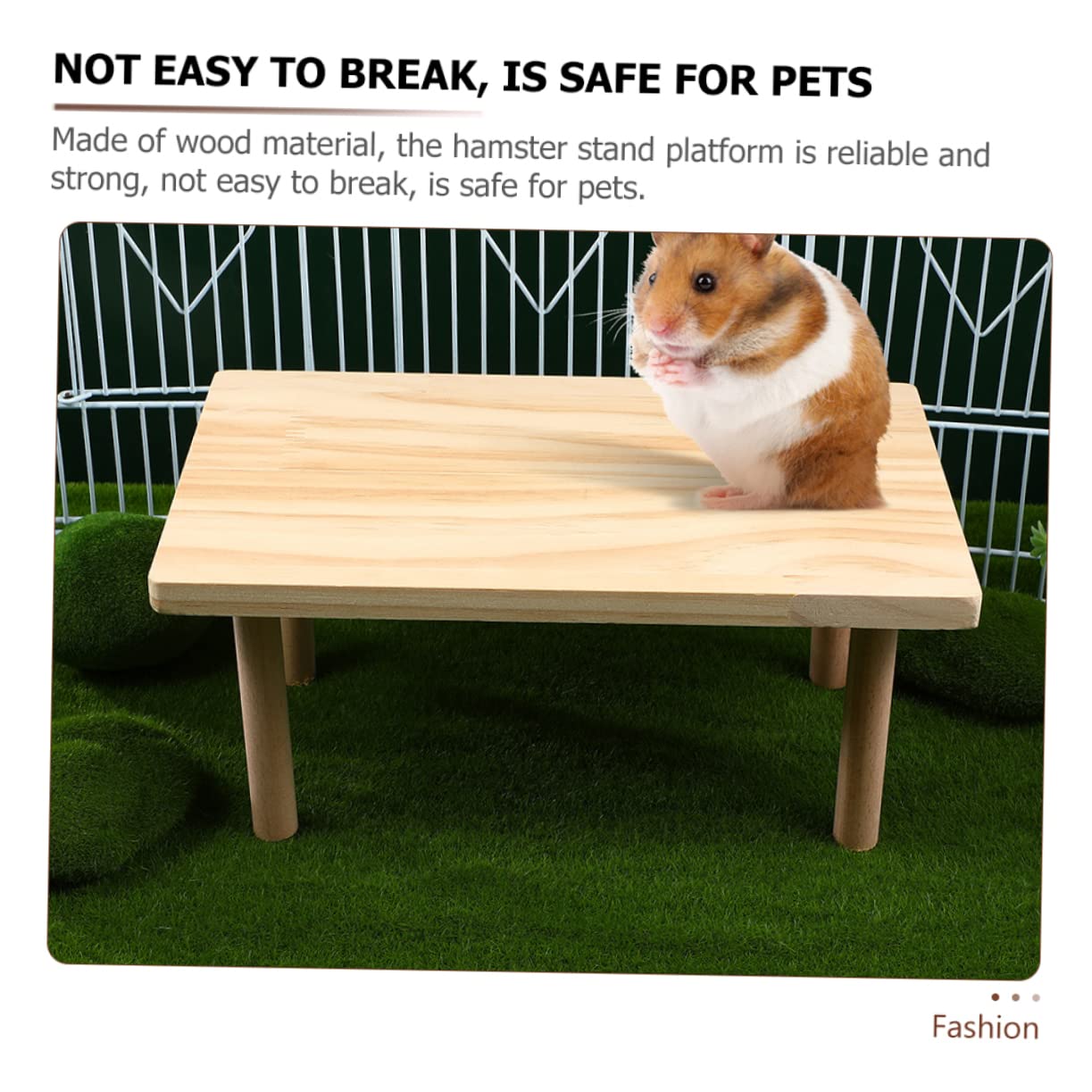 COLLBATH Hamster Holzplattform Stabile Spiel und Kletterplattform für Kleintiere Beißfest Fördert Bewegung und Koordination als Käfigzubehör für Hamster und Kleine Haustiere
