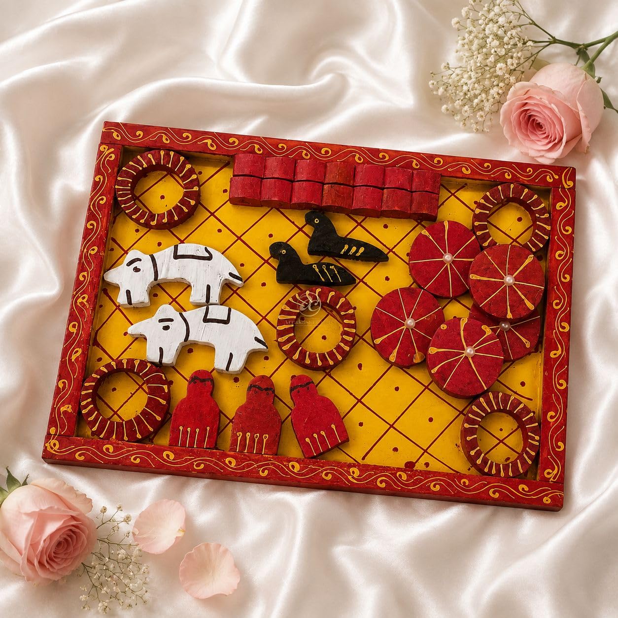 Handcrafted Pooja Pata Thali Puja Chowki | Bachbaras Pata, AHOI Ashtami Pata, Dev Uthani Pata, Dusshera Pata, Govardhan Pata, GOGA Navami Pata, Rani Sati Dadi Pata, Naagpanchmi Pata-picture-21