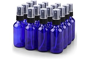 Blue 2 Oz Refillable Glass Spray Bottles (16-Pack)
