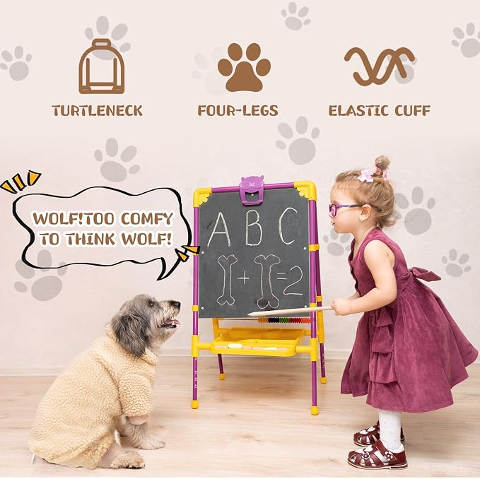 3 Pcs Winter Dog Pajamas Fleece Puppy Clothes Warm Doggy Fuzzy for 4 Legs Pet Cute Coats Elastic Soft Winter Holiday Jumpsuit Sweater Bodysuit Small Medium Dog Apparel White Beige Brown miniatura 3
