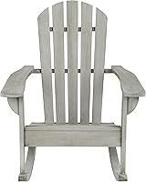 Vista 1 de SAFAVIEH PAT7042A Colección Brizio Silla mecedora Adirondack de teca para exteriores