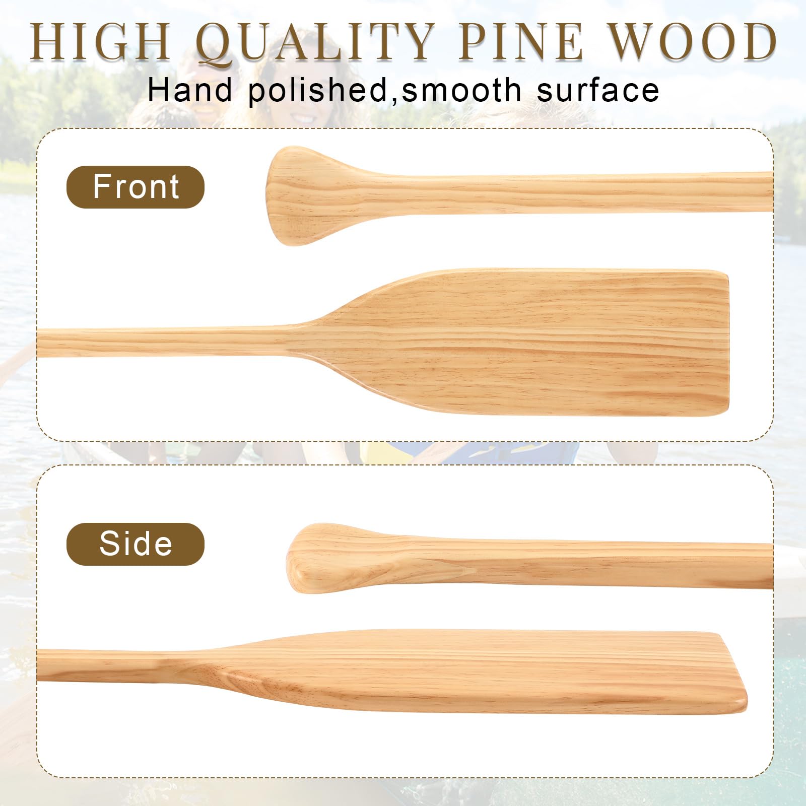 Amazon | Silipull 2個 オールウッドパドル 48インチ 木製パドル