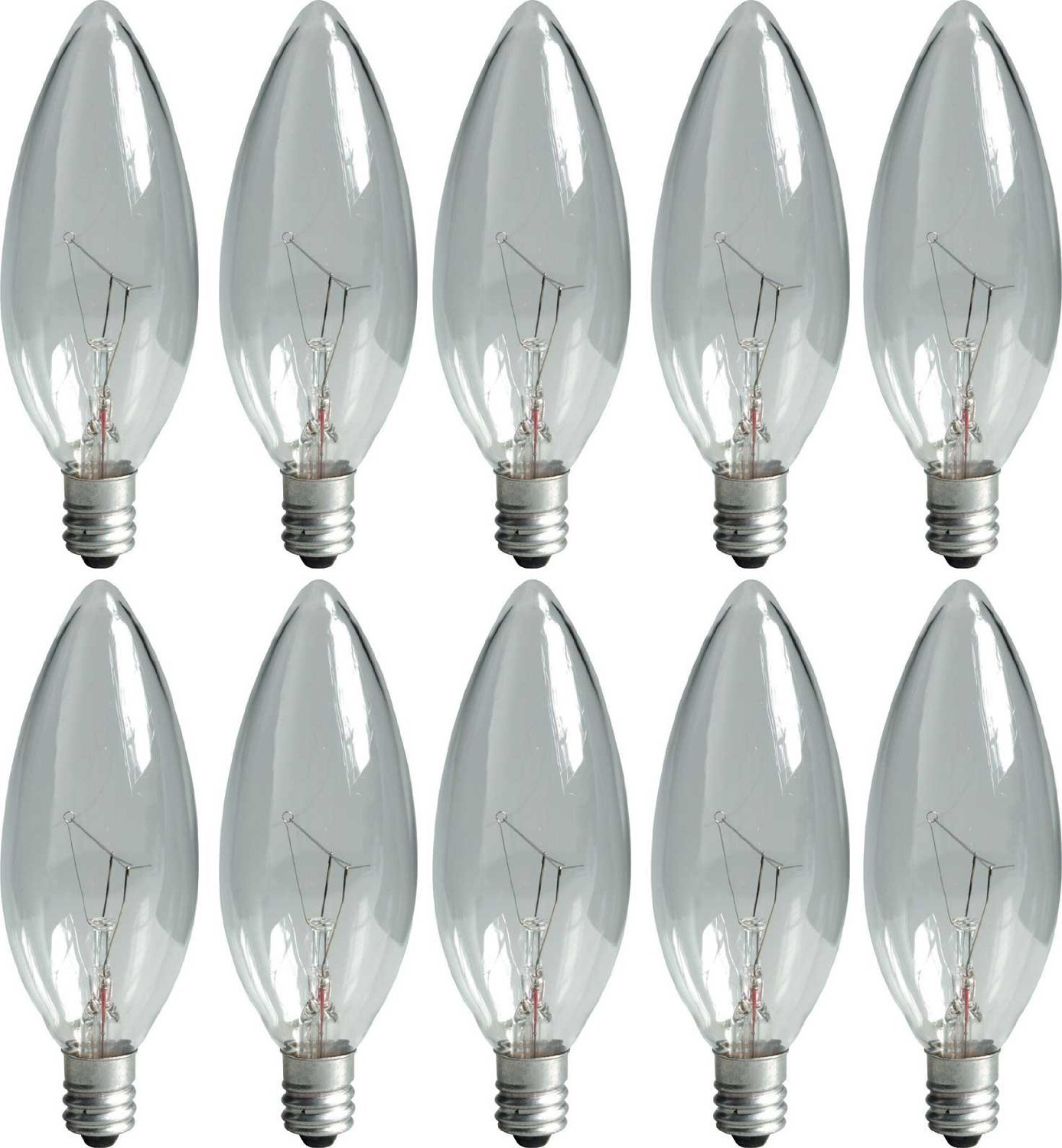 GE 74978 25W C9 Blunt Tip Incandescent 10-Pack