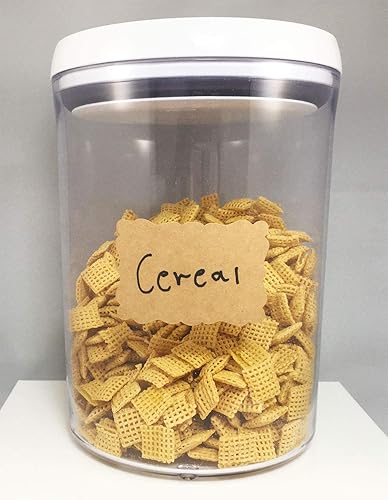 Miniatura 9 de Etiquetas de regalo de Navidad, 100 calcomanías personalizadas de 2 x 3 pulgadas para etiquetado de bricolaje (marrón kraft)