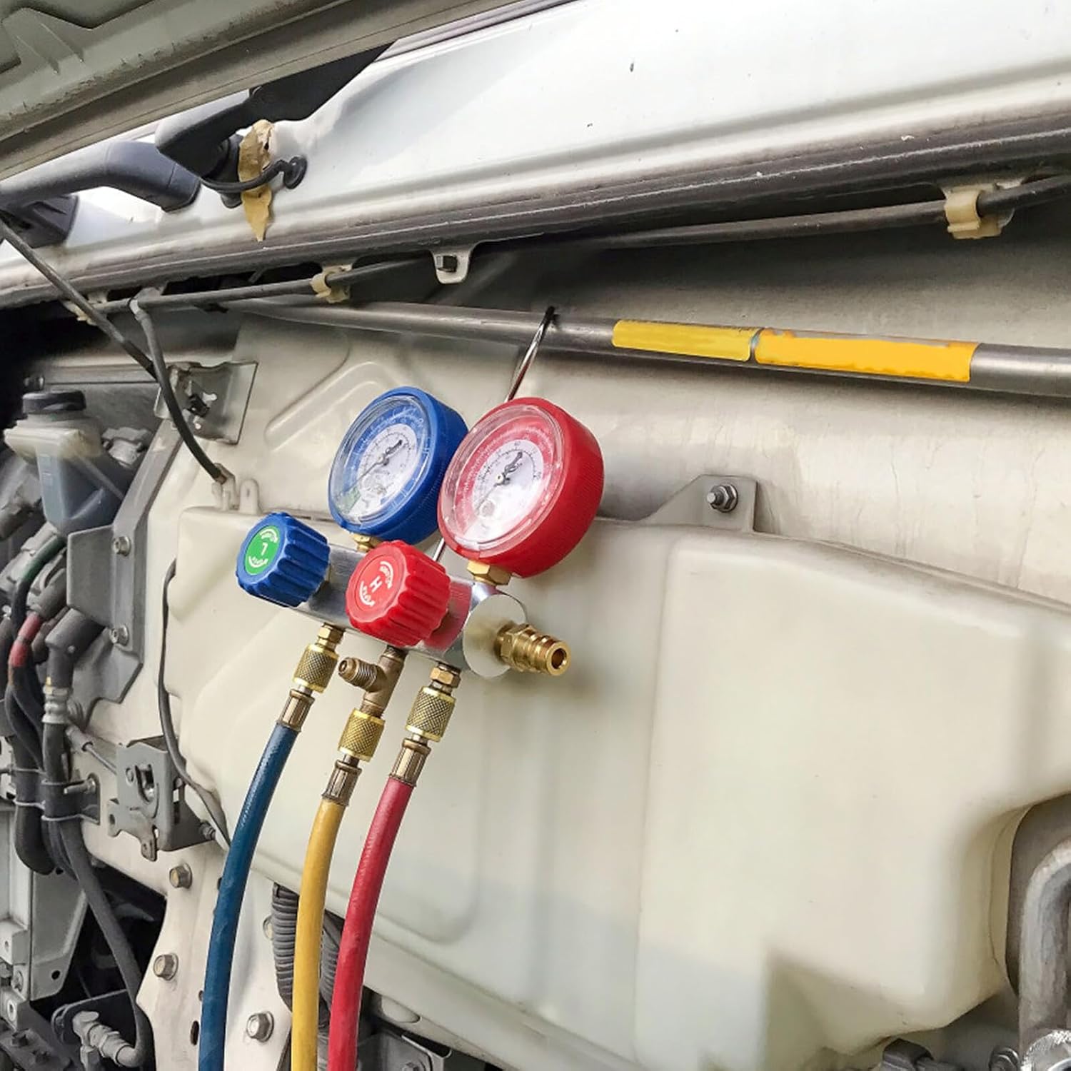 CALLARON Filling Hose 3pcs 1 Meter Car Ac Recharge Tubes with Dual Sae Connectors for Automotive System Maintenance
