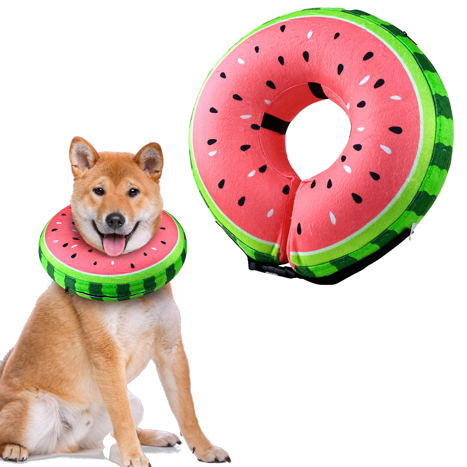 FWLWTWSS Inflatable Collar for Dogs and Cats, Soft, Comfy, Protective Recovery Collar