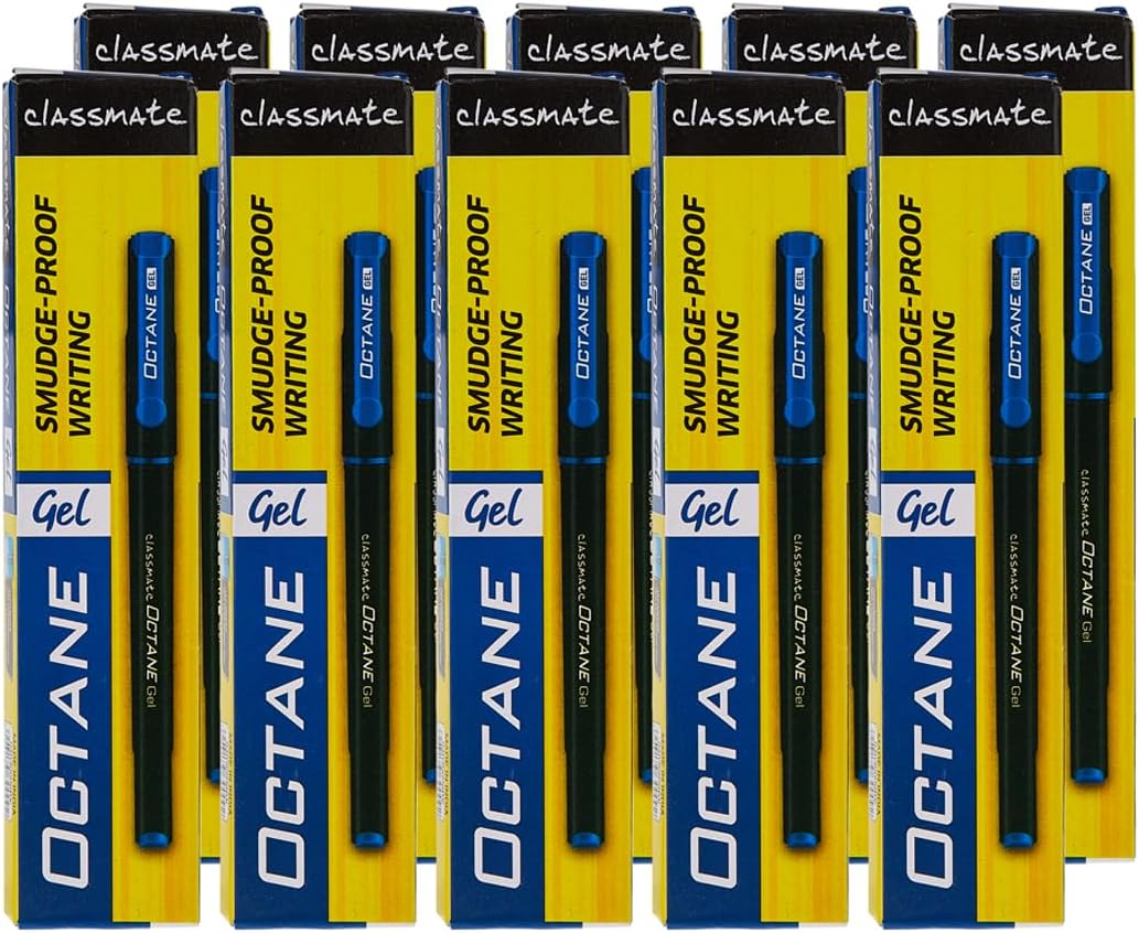 Classmate Octane Gel Pens, Blue Pack Of 20