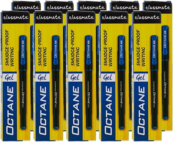 Classmate Octane Gel Pens, Blue Pack Of 20
