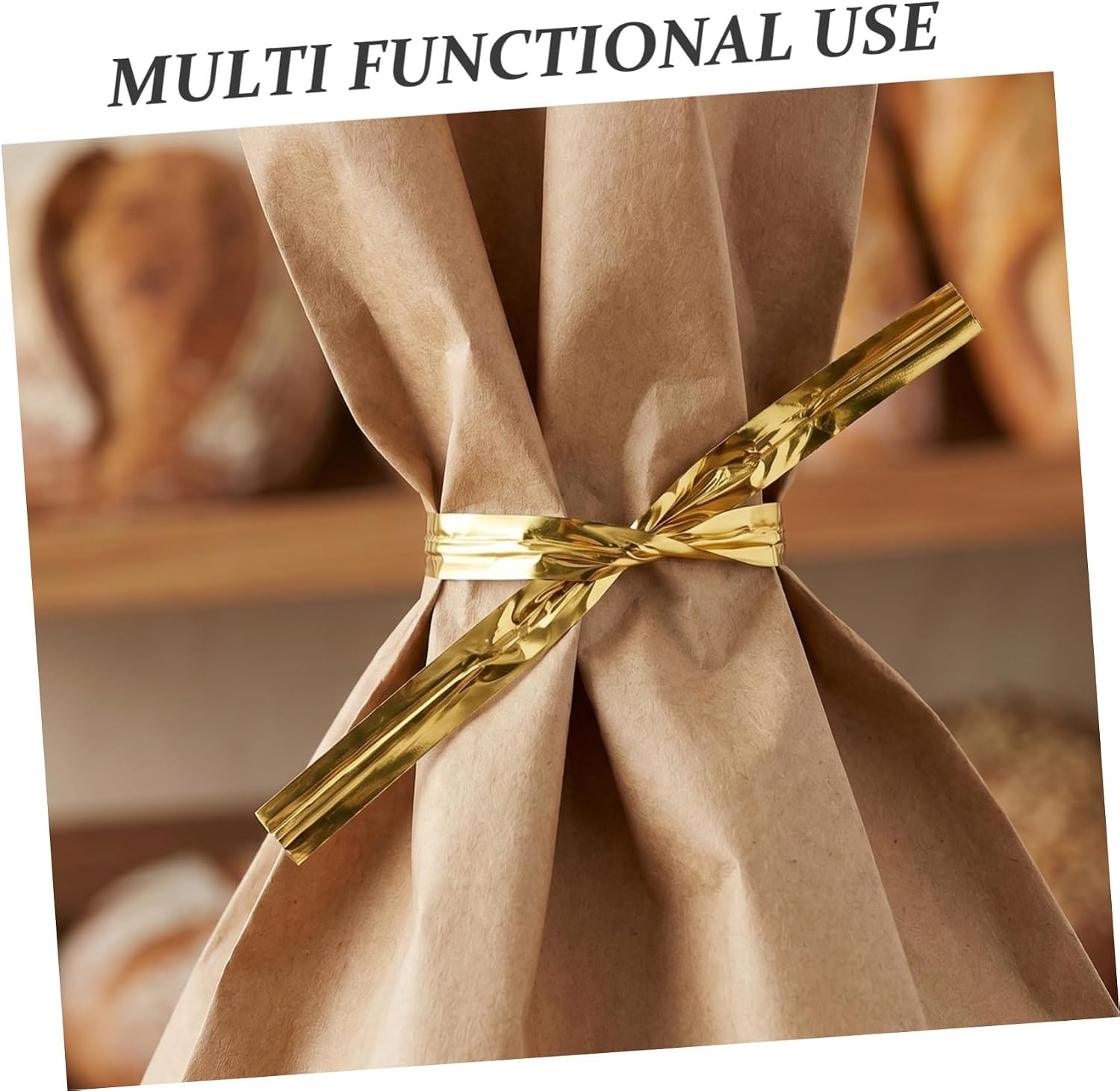 ORFOFE 1600pcs Gold Metal Twist Ties for Treat Bags and Party Favors, 10cm Wire Ties for Food Packaging, Cellophane Wrapping, Mini Craft and Garden Use