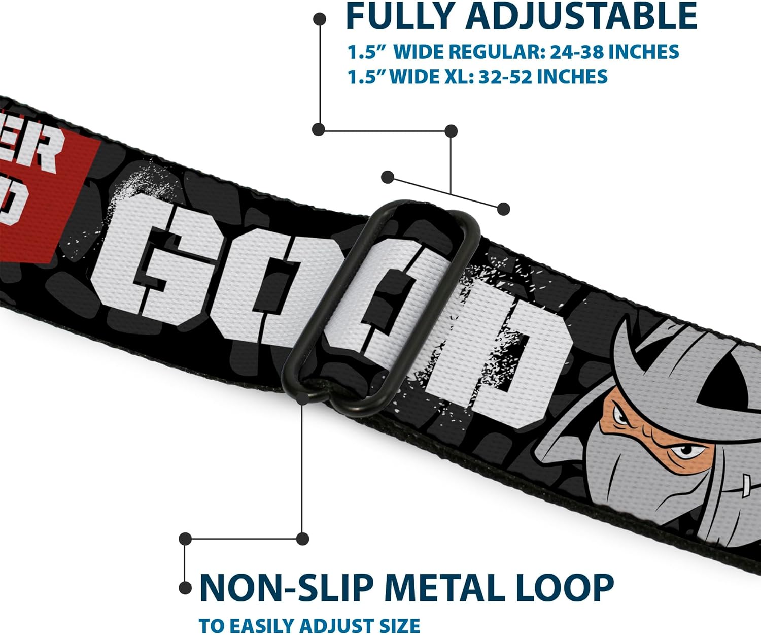 Buckle-Down Seatbelt Belt - Shredder Poses BAD NEVER LOOKED THIS GOOD - 1.0" Wide - 20-36 Inches in Length