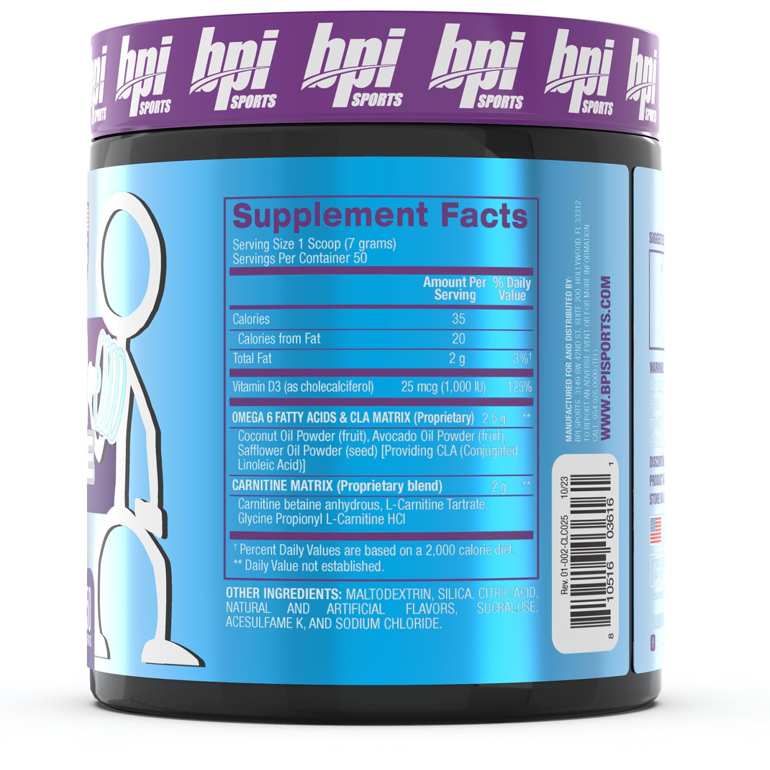 BPI Sports CLA+Carnitine – Metabolism & Lean Muscle, Grape, 50 Servings — Amazon image 3