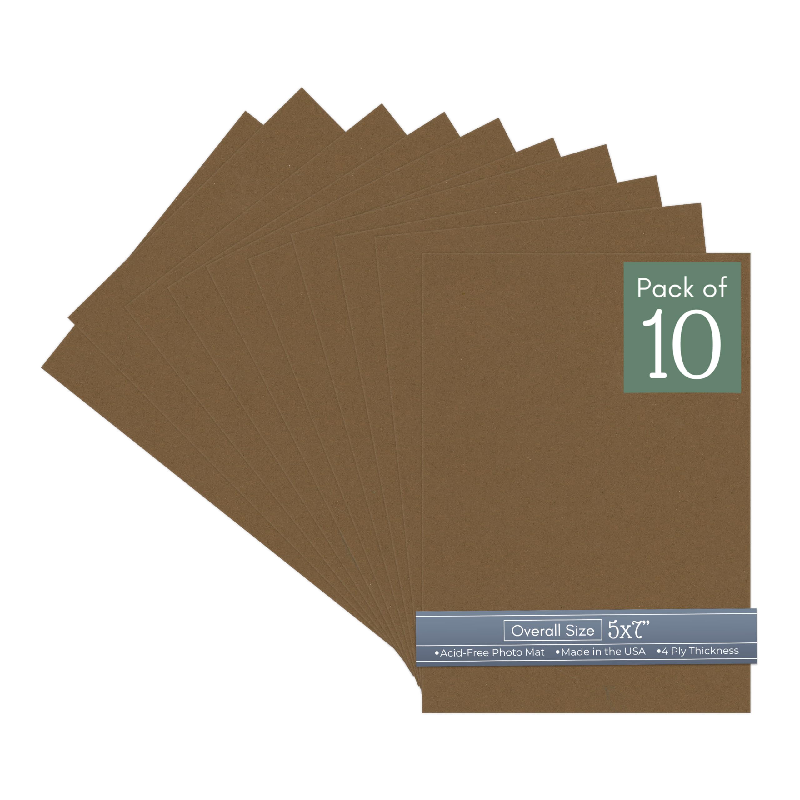 CountryArtHouse Aged Oak Acid Free 5x7 Backing Board - Uncut Photo Mat Board - 10 Sheets-picture-14