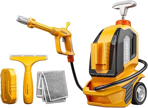 YEIBOBO ! Herramientas y juguetes para lavadora a presión de agua para niños, lavadora de automóvil con toalla de esponja raspadora, herramientas de