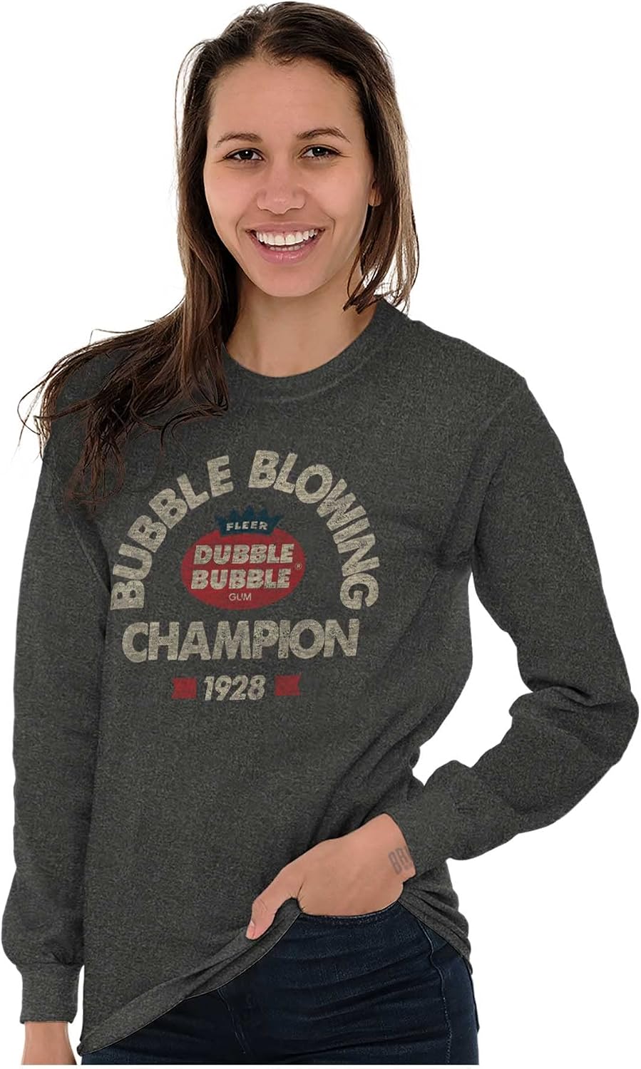 Bubble Blowing Champion Dubble Long Sleeve Tshirt Men Women